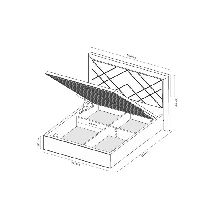 М’яке ліжко Віва 1.8х2.0(Підйомне.Складське.Тканина Velor 1/Velor Pik 1)
