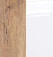 Дуб Крафт/Глянець Білий