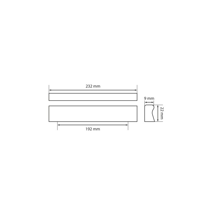 Plastic Handle, CC 192 mm