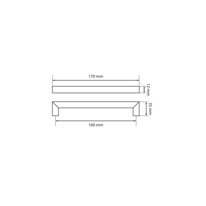 Metal Handle, CC 160 mm