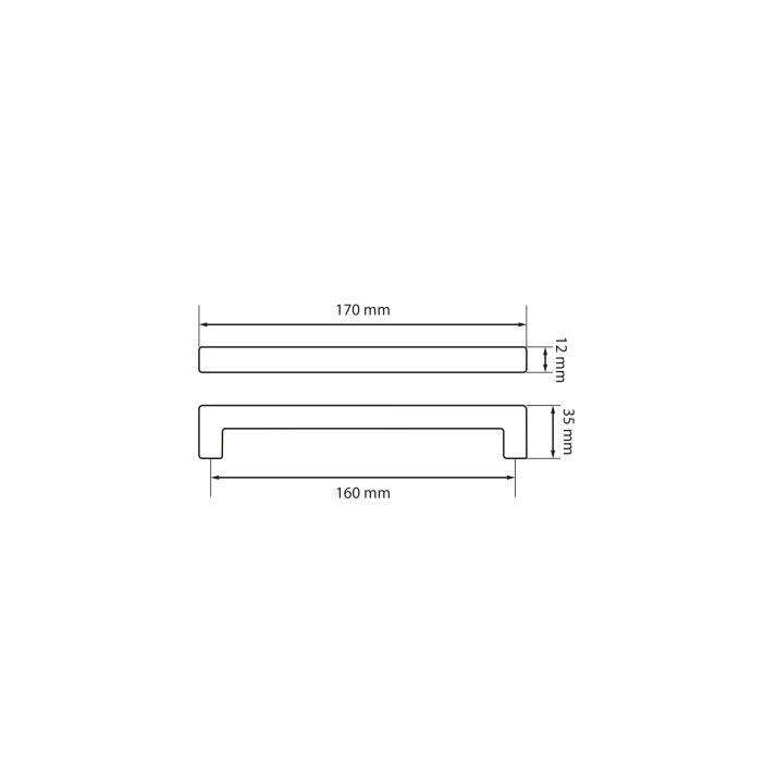 Ручка металева СС-160мм Хром