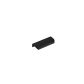 Aluminum Profile Handle, Rounded Shape, CC 64 mm, Black