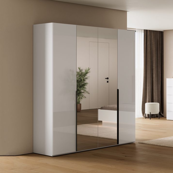 4-door wardrobe of bedroom set Mila