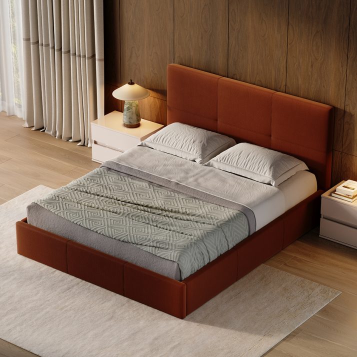 М’яке ліжко Лілу 1.6 підйомне з каркасом (Складське ,тканина арт. 90 BONN – K1 (Світло-Сірий)