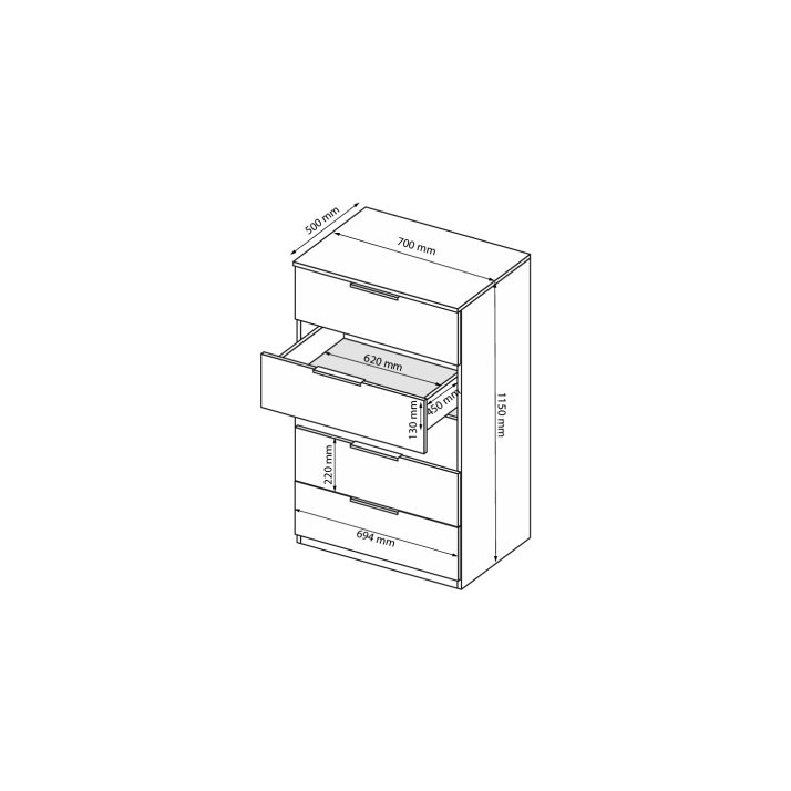 Комод Лорі 5шх