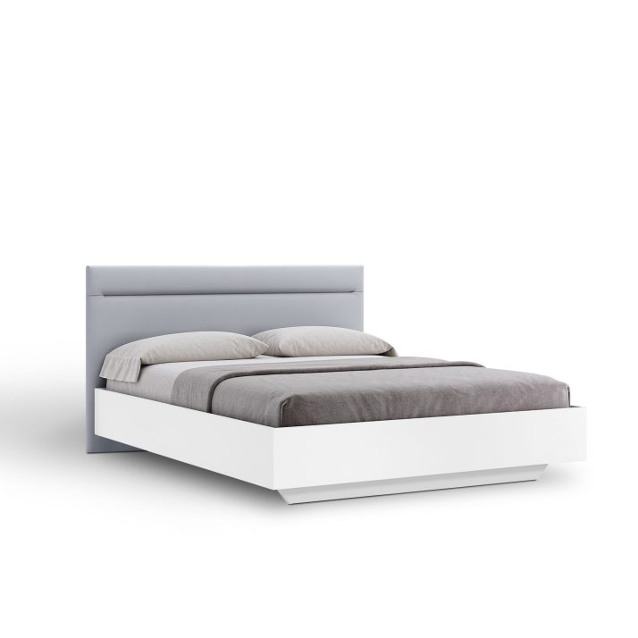Bed 1,8×2,0 with soft headboard of bedroom set Family NEW