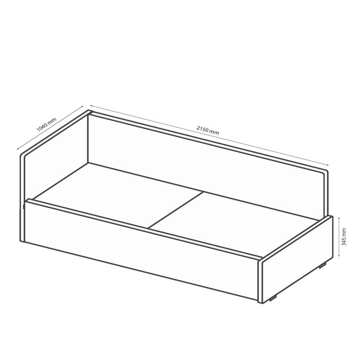 Soft Bed 0,9×2,0 without lift Happy