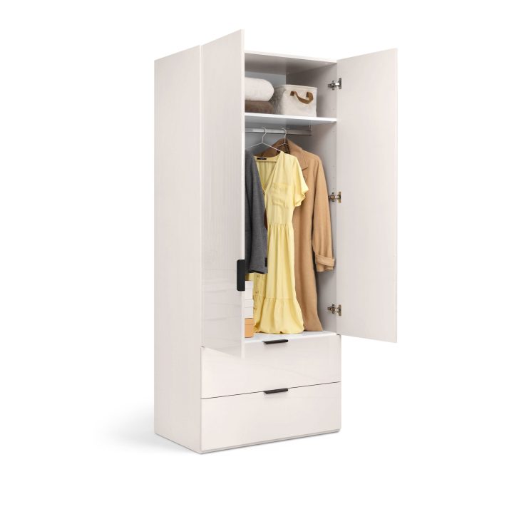 2-door 2-drawers wardrobe without mirors of bedroom set Lori