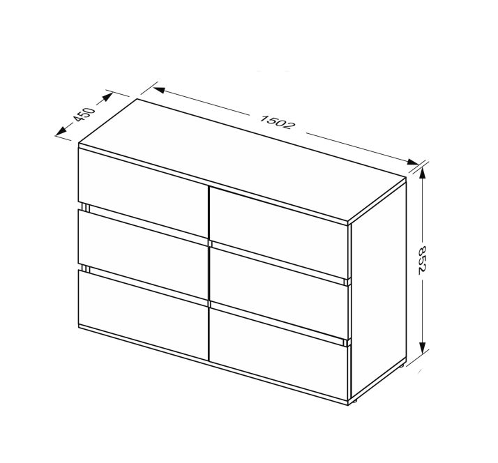 Комод 6шх Лілу