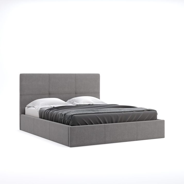 М’яке ліжко 1.8 Лілу підйомне з каркасом (Складське, тканина арт. 21 ENJOY – K1 (Сірий мікрофібра)