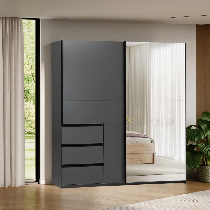 Slide-door wardrobe 2,15m Wilma