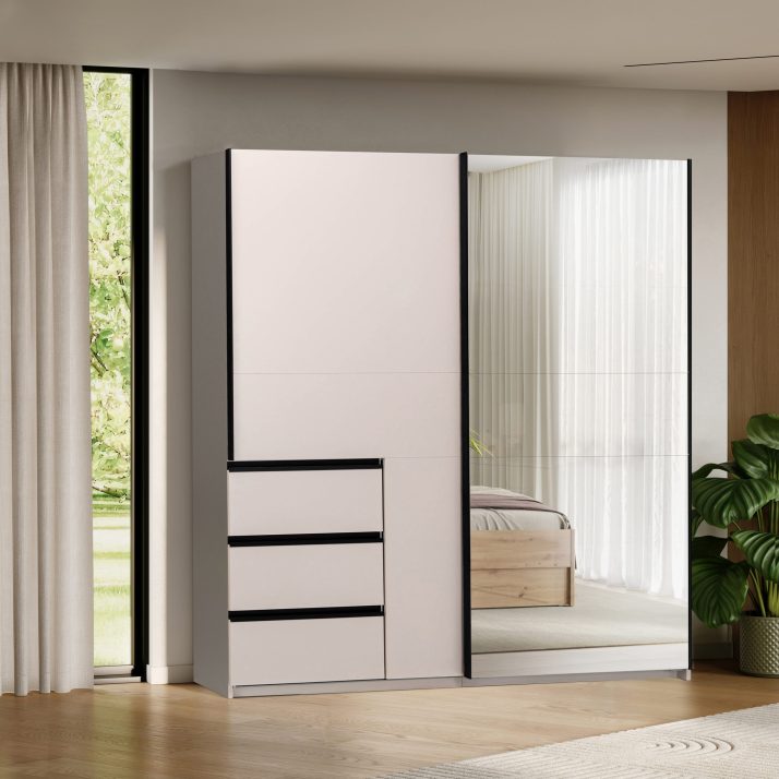 Slide-door wardrobe 1,75m Wilma