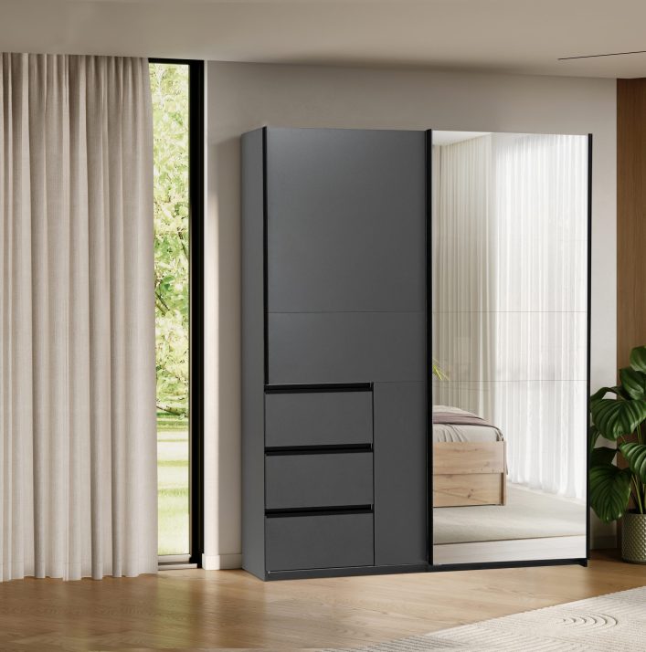 Slide-door wardrobe 1,75m Wilma