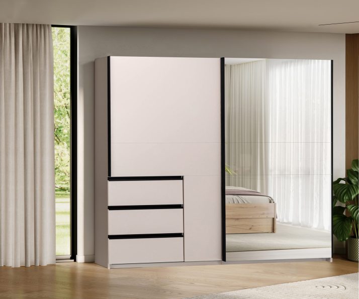 Slide-door wardrobe 2,5m Wilma