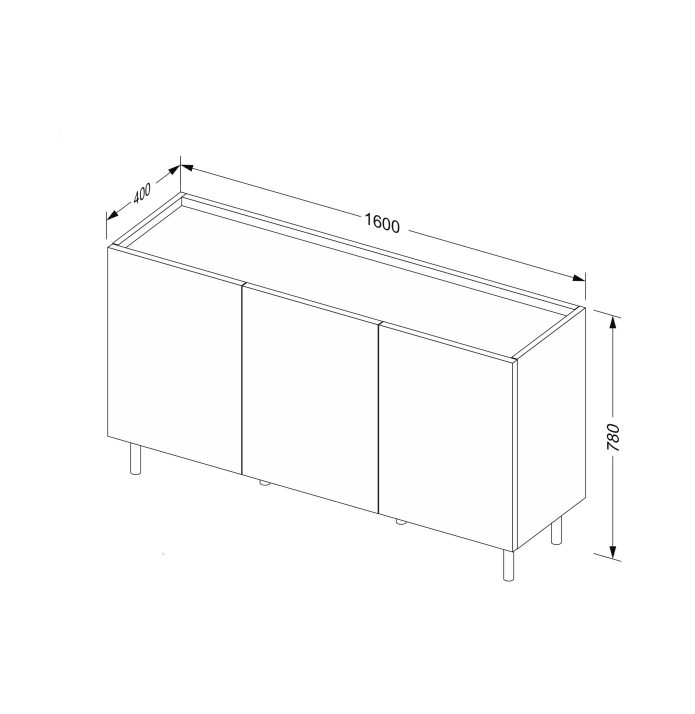 Комод Нео 3дв 1.6м