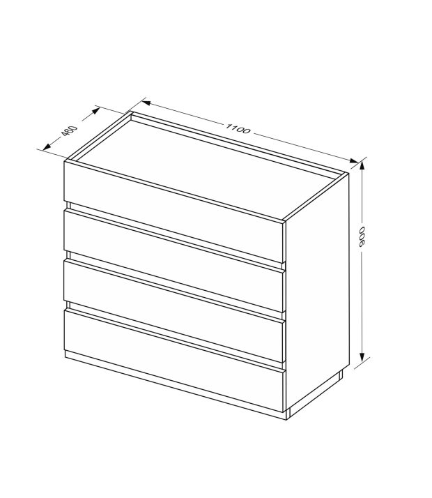 Комод Дуо 4шх