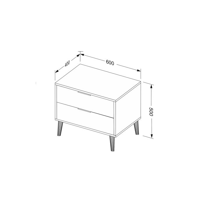 Приліжкова тумба Олівія 2шх