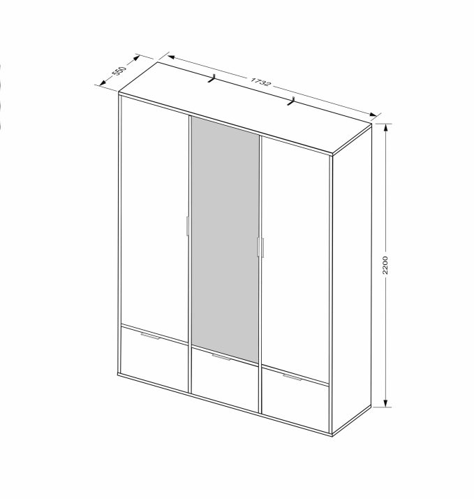 Шафа Олівія 3дв.3шх