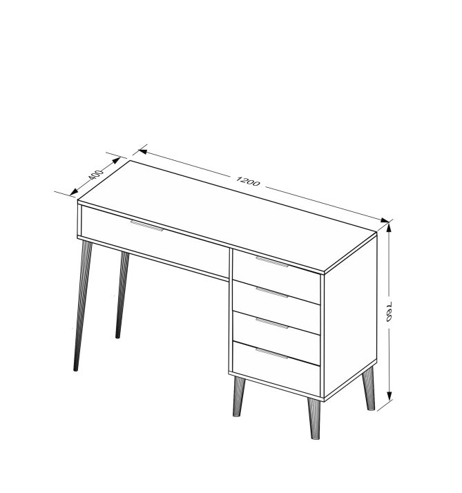 Туалетний столик Олівія 5шх