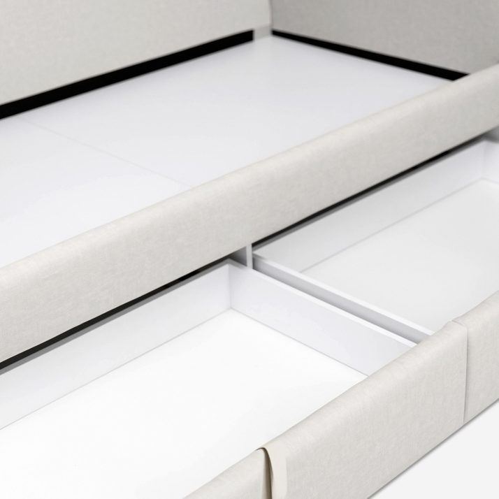 Soft Bed 0,9×2,0 without lift with drawers set Happy