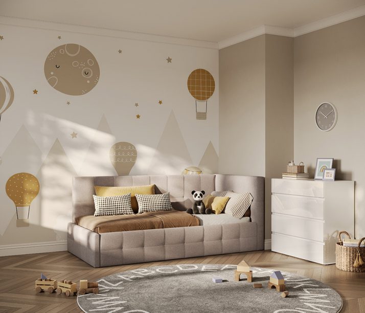 Soft Bed 0,9 with frame Kelly