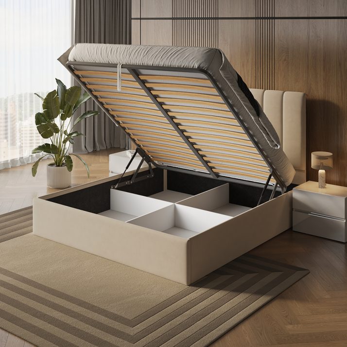 М’яке ліжко 1,4 Діана підйомне з каркасом (тканина LAMBI,під замовлення)