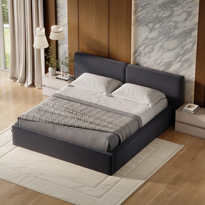 М’яке ліжко 1,6 Дуо підйомне з каркасом (тканина LAMBI,під замовлення)