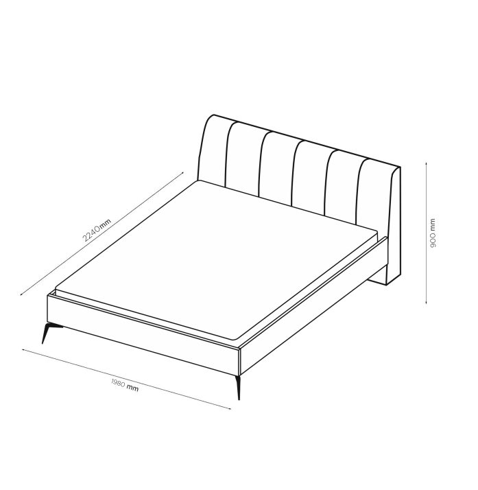 М’яке ліжко 1.6 Тоффі(Складське.Тканина Austin 4)