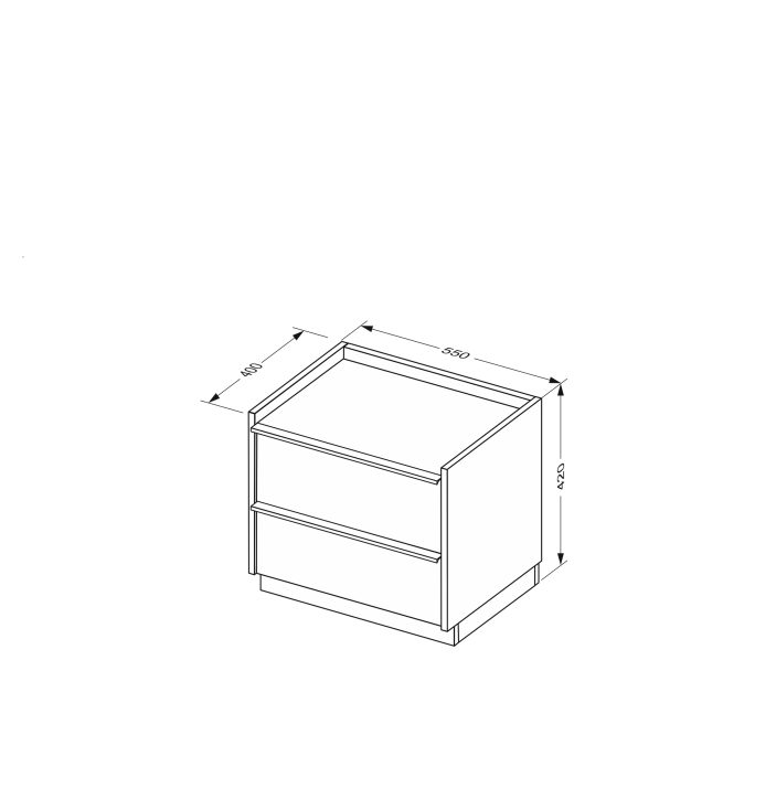 Приліжкова тумба Тоффі 2шх