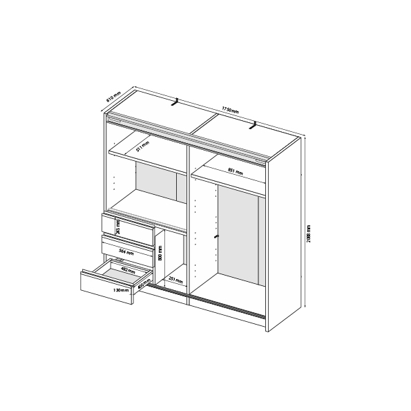 Шафа-купе Тедді 1.75х2.1м