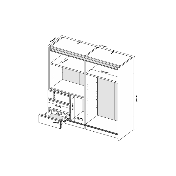 Шафа-купе Тедді 2.15х2.1м