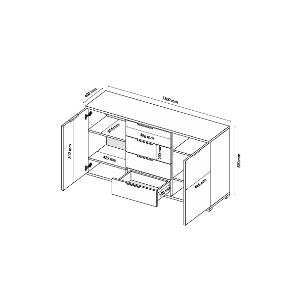 2-drawer 4-drawer chest Teddy