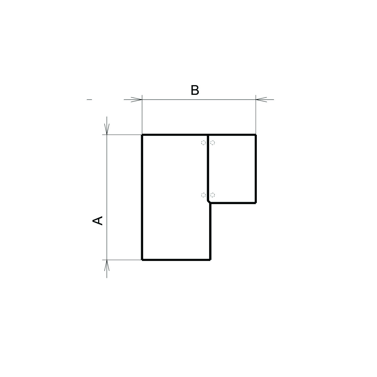 Сutting of a table-top under a eurorostic (Type 1)