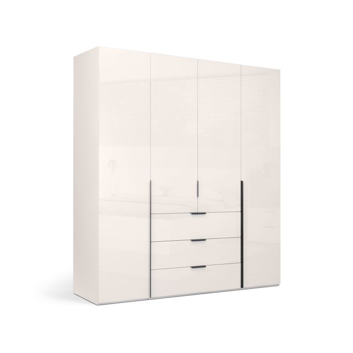 4-door 3-drawer wardrobe without mirrors Lori