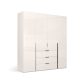 4-door 3-drawer wardrobe without mirrors Lori