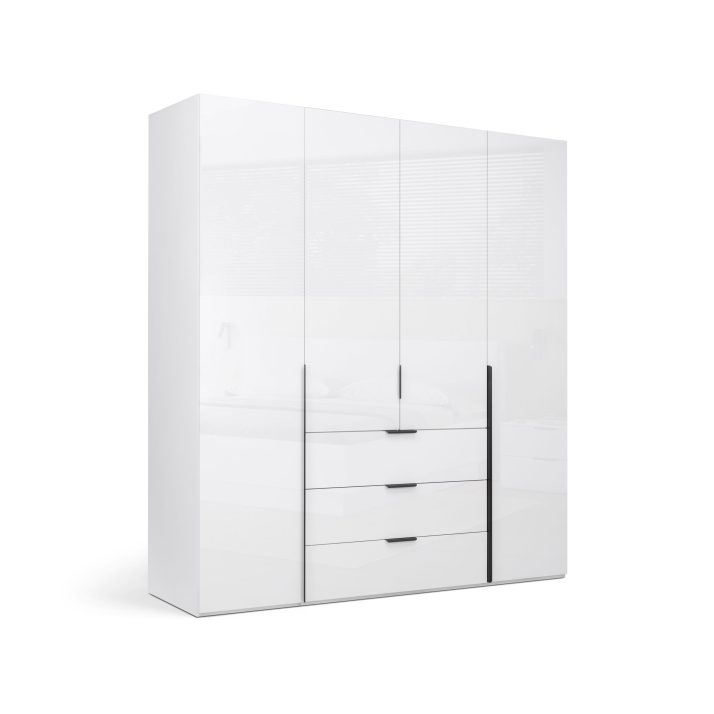 4-door 3-drawer wardrobe without mirrors Mila