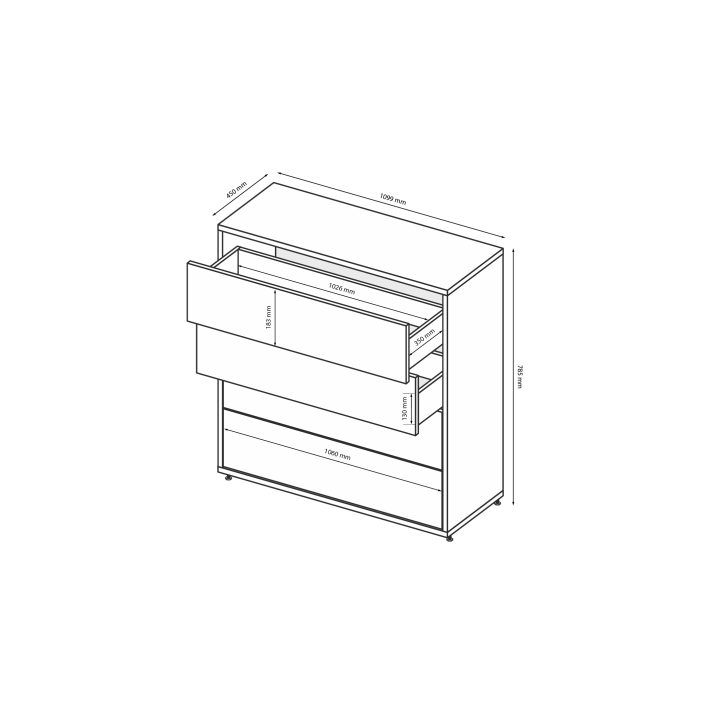 4-drawer chest of bedroom set Tony
