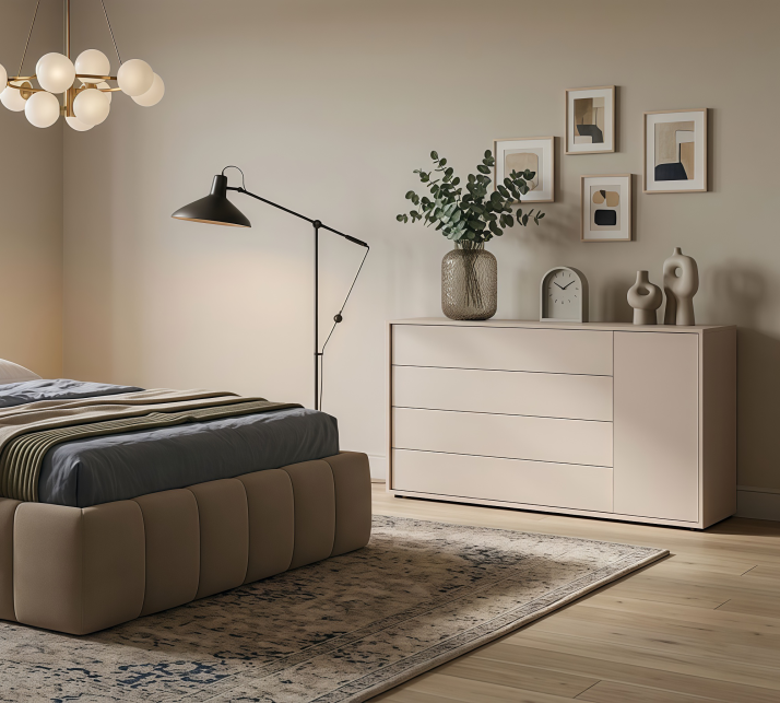 1-door 4-drawer chest of bedroom set Tony